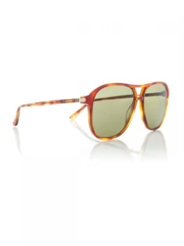 Image of Gucci Tortoise GG0016S rectangle sunglasses GreenBrown