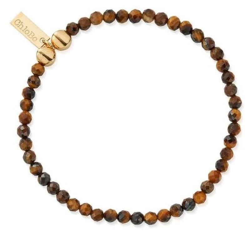 Image of Mens Gold Tiger's Eye Bracelet GBTESBM