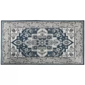 image of HOMCOM Vintage Persian Rugs, Boho Bohemian Area Rugs Large Carpet for Living Room, Bedroom, Dining Room, 80x150 cm, Grey