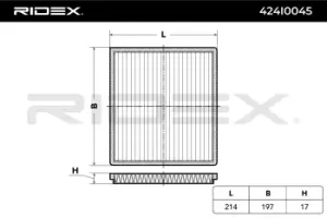 Image of RIDEX Pollen filter 424I0045 Filter, interior air,Cabin filter TOYOTA,SUBARU,LEXUS,Yaris Schragheck (_P9_),Yaris Schragheck (_P1_)