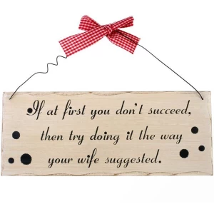 Image of If At First You Don't Succeed Hanging Sign