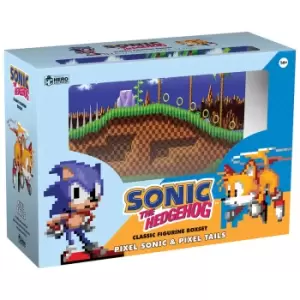 image of Eaglemoss Pixel Sonic and Pixel Tails Boxset