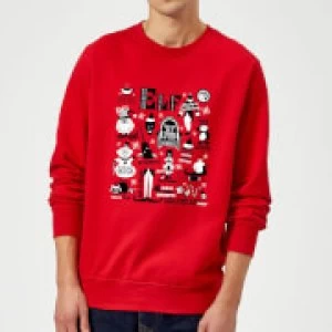 Image of Elf Christmas Sweatshirt - Red - XXL