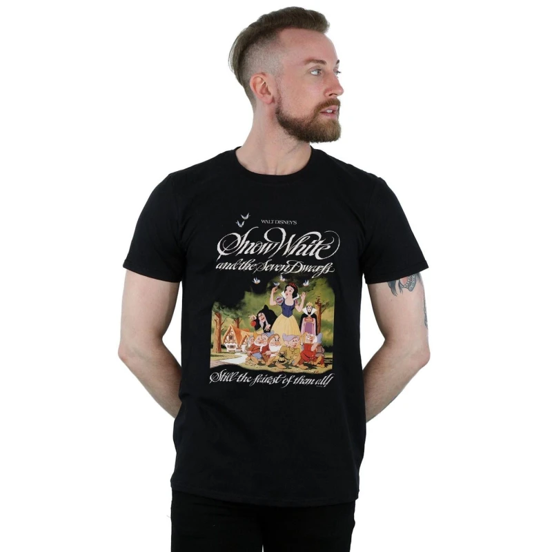 Image of Disney Men Snow White And The Seven Dwarfs T-Shirt in Black Size: Small Black S Male 5057972602737