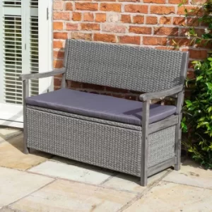 image of Rowlinson Alderley Rattan Outdoor Storage Bench