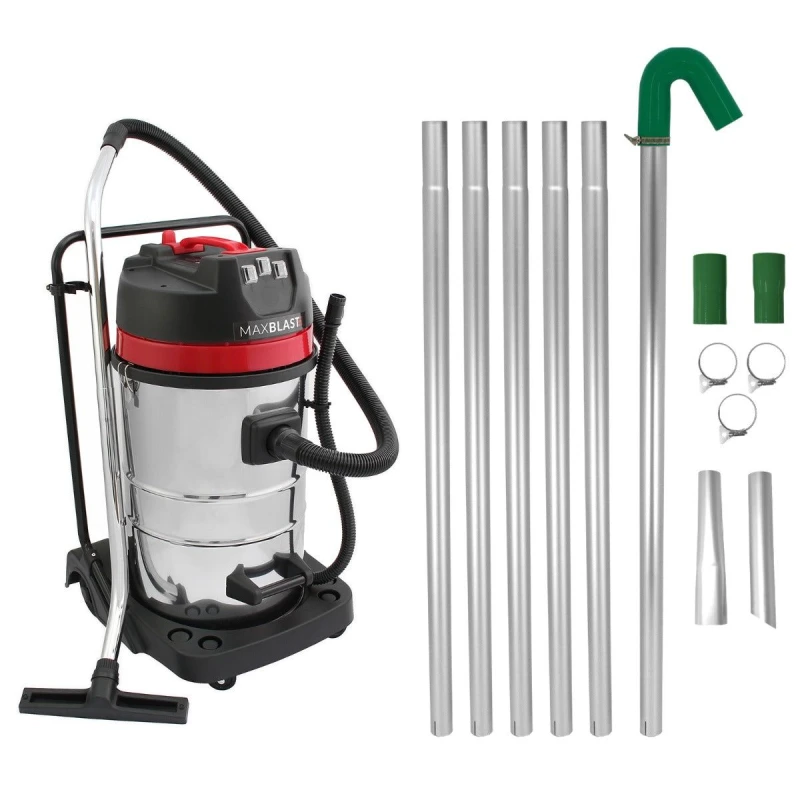 Image of MAXBLAST Gutter Cleaning System 80L Wet & Dry Hoover & 24ft Gutter Vacuum 5055986179993