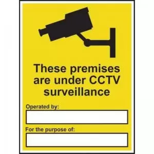 image of These Premises Are Under CCTV Surveillance&rsquo; Sign; Rigid 1mm