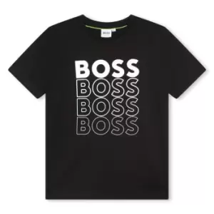 image of Boss Boss Multi Logo T-Shirt Junior Boys - Black