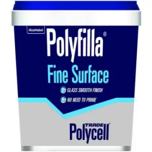 Image of Polycell Trade Polyfilla Fine Surface Filler - Ready Mixed Tub - 500g