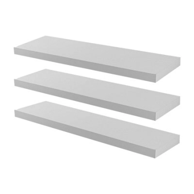 Image of Harbour Housewares 100Cm Floating Wall Shelves- White - Photo Gallery Bookshelf Wall Shelves For Storage & Display - Set Of 3