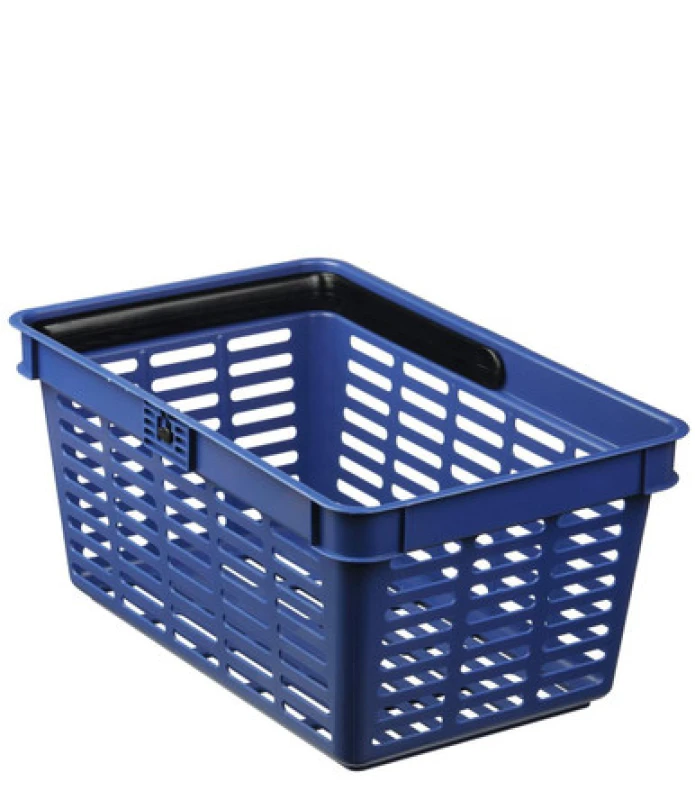 Image of Durable Erganomic Stackable Shopping Basket - 19 Litres - Blue Blue unisex