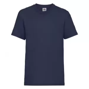 Image of Fruit Of The Loom Childrens/Kids Unisex Valueweight Short Sleeve T-Shirt (1-2) (Navy)