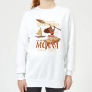 image of Moana Find Your Own Way Womens Sweatshirt - White - 3XL