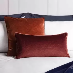 Image of Paoletti Torto Polyester Filled Cushion Russet/Marsala Red