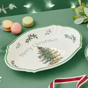 Image of Christmas Tree Merry Christmas Tray Green