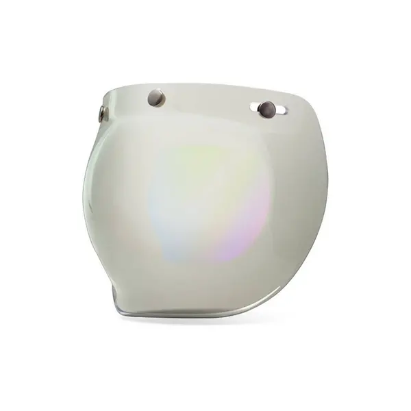Image of Bell Custom 500 3-Snap Bubble Shield Iridium Silver Size