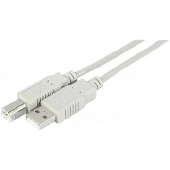 image of Grey 5m Value USB 2.0 A To B Cable