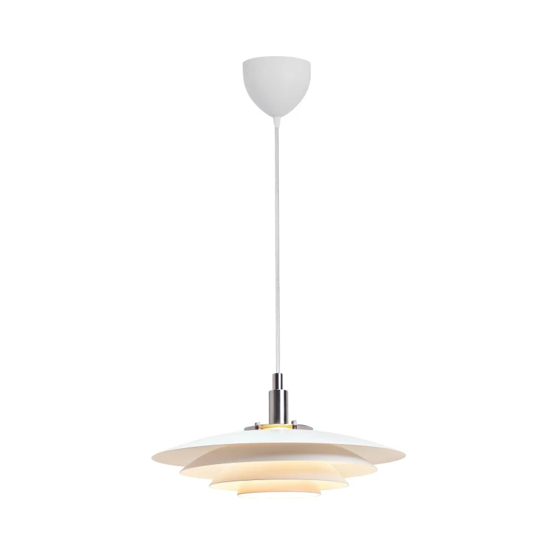 Image of Nordlux Bretagne Indoor Pendant Light White Metal G9 Layered Shades - Mains Powered, IP20 White Unisex