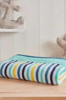 Image of 'Nautical Stripe' 100% Cotton Jacquard Towel