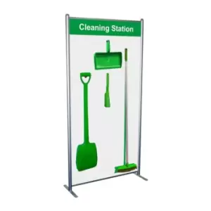 Image of Shadowboard in Multi Purpose Frame - Cleaning Station Style A (Green)
