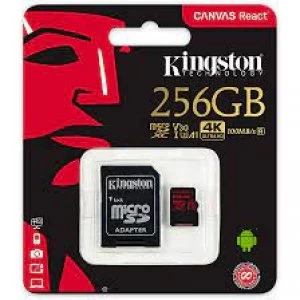 Image of 256gb React Cl10 Uhs3 Microsdxc And Ad