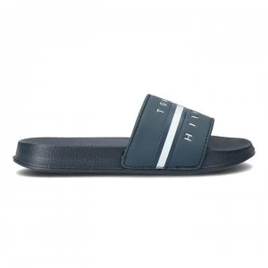 image of Tommy Hilfiger Flag Band Sliders - Blue 800