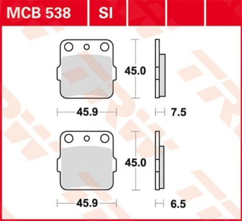 Image of TRW MCB538SI Brake pad set Brake Pad Set,disc brake (402)
