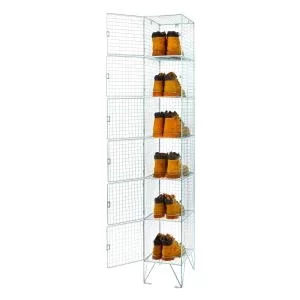 Image of Six door Bright Steel Wire Locker