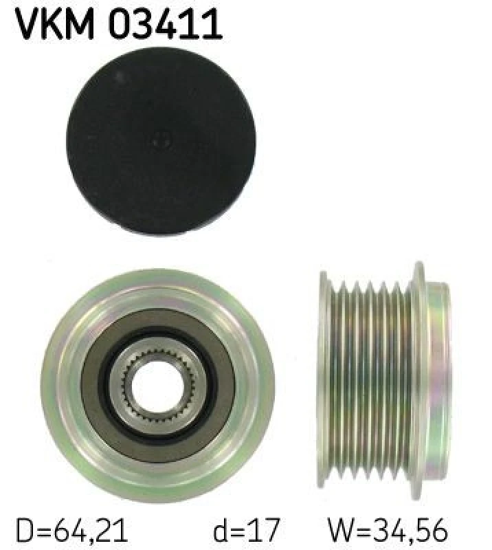 Image of SKF Alternator clutch pulley SKF VKM 03411