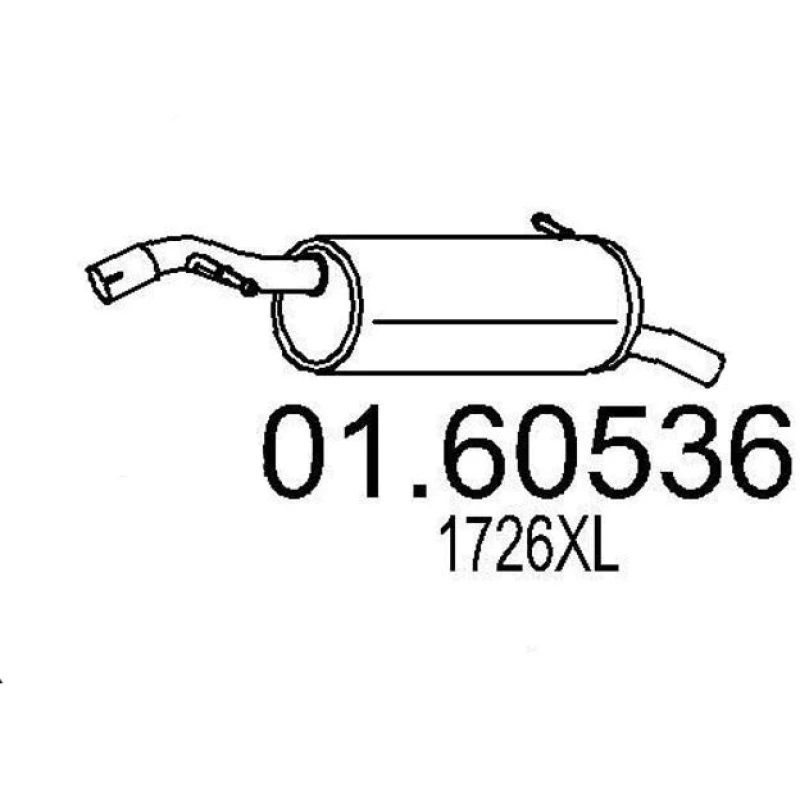 Image of MTS 01.60536 Rear silencer End Silencer (3437)