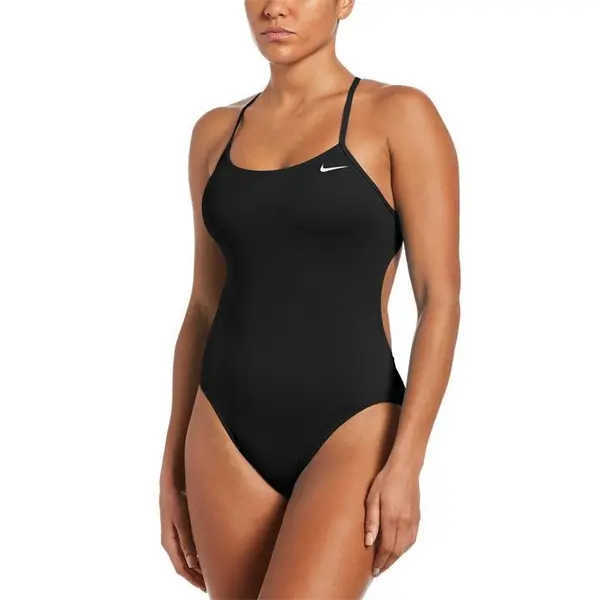 image of Nike Cut Out Swimsuit Womens - Black 16