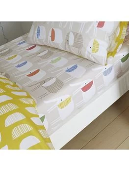 Image of Pineapple Elephant Pineapple Elephant Minbu Elephant Cotton Fitted Sheet - Double
