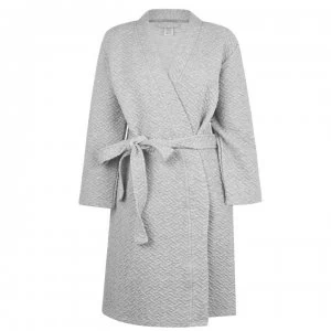 Image of Calvin Klein Textured Bath Robe - GREY HEATHER