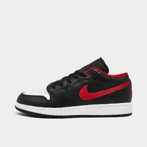 Image of Jordan Air Jordan 1 Low (Gs), Black/Fire Red-White, size: 6, Unisex, Shoes grade school, 553560-063