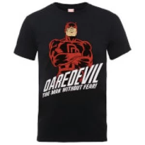 Marvel Comics Daredevil The Man Without Fear Mens Black T-Shirt - XXL - Black