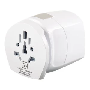 Go Travel UK-Worldwide Adaptor - White