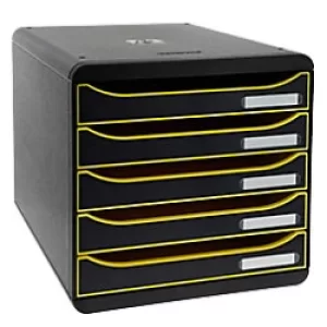 Image of Exacompta Big Box Plus Black Office, Black/Grapefruit/Black, Pack of 1