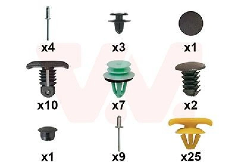 Image of VAN WEZEL Mounting Kit, door VAN WEZEL 7622799