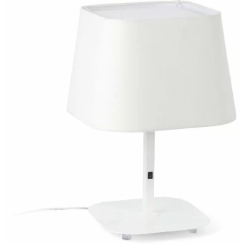 Image of Faro Sweet - 1 Light Table Lamp White with Shade, E27