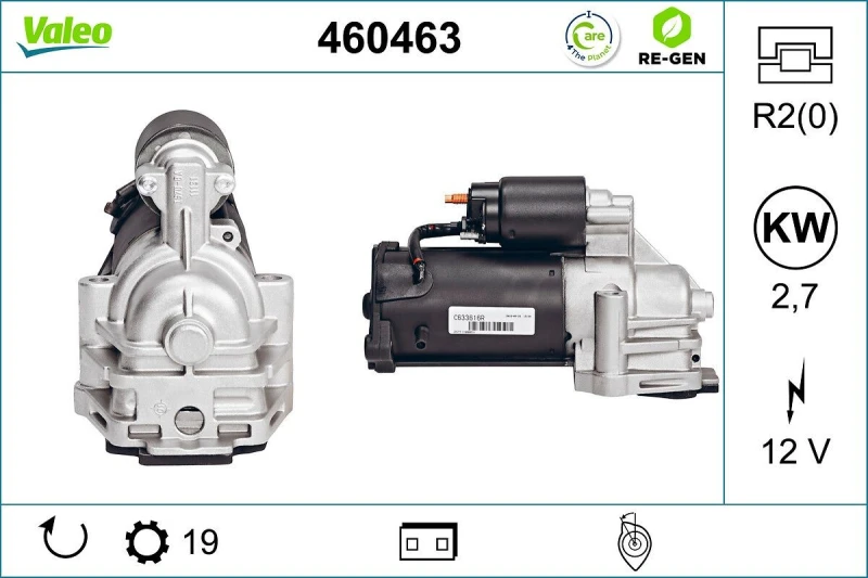 Image of Starter motor VALEO 460463
