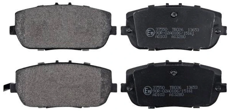 Image of A.B.S. 37550 Brake pad set with acoustic wear warning Brake Pad Set,disc brake (402)