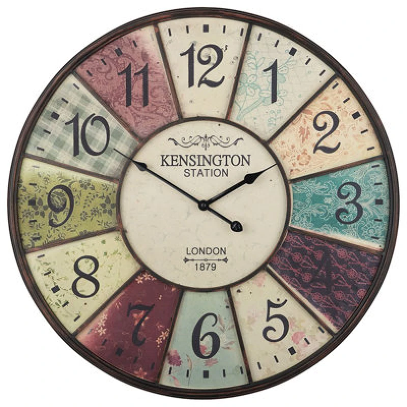 Image of Beliani Wall Clock Boswil 59cm Metal Multicolour