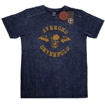 Image of Avenged Sevenfold - Logo Unisex Large T-Shirt - Blue
