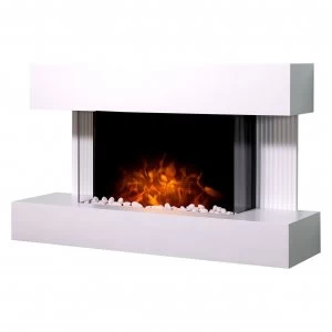 Image of Adam Manola Electric Fire Suite with Remote - White