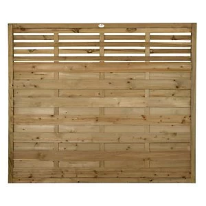 image of Forest Garden Pressure Treated Kyoto Fence Panel - 6 x 5ft Pack of 3