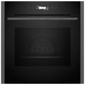 image of Neff B24CR31G0B N70 Built In Electric Pyrolytic Oven in Black 71L