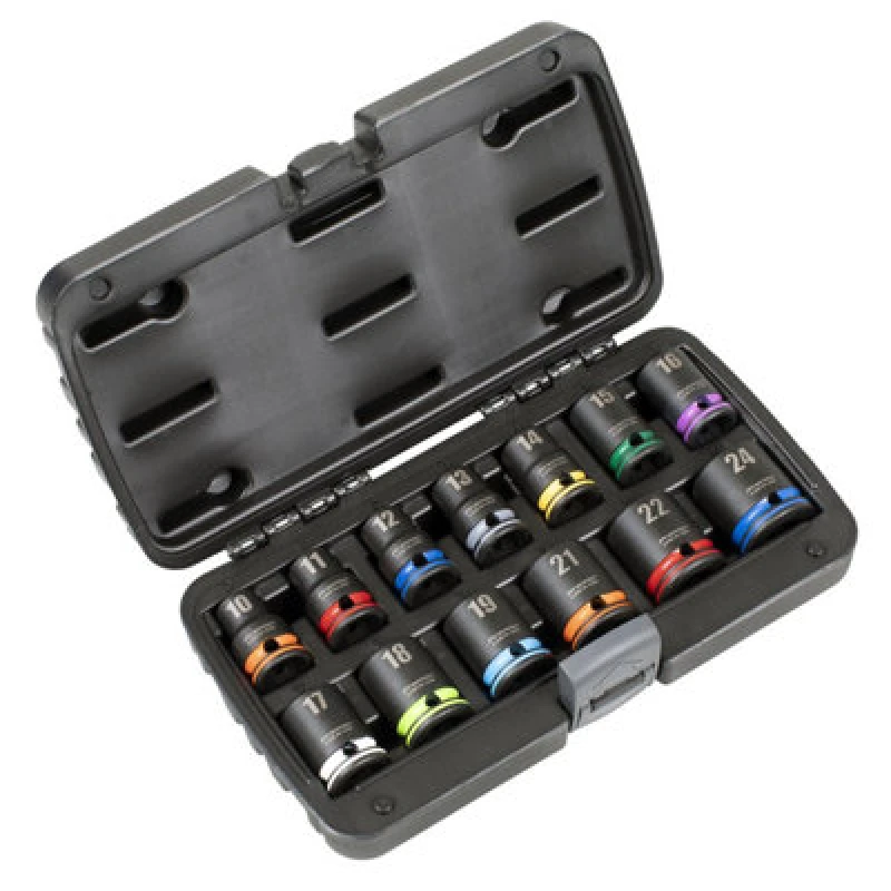 Image of Sealey 13 Piece 1/2" Drive Lock On Impact Socket Set 1/2"