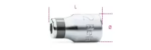 Image of Beta Tools 895/1 1/4" Square x 1/4" Hex Bit Holder Socket 008950000