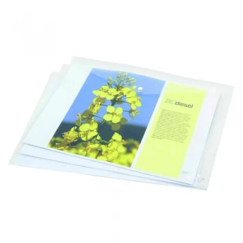 Image of Rapesco Eco PP Popper Wallet A3 Clear Pack of 5 1042