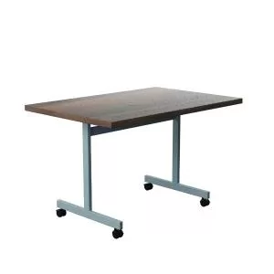 Image of Jemini Rectangular Tilting Table 1200x800x720mm Dark WalnutSilver